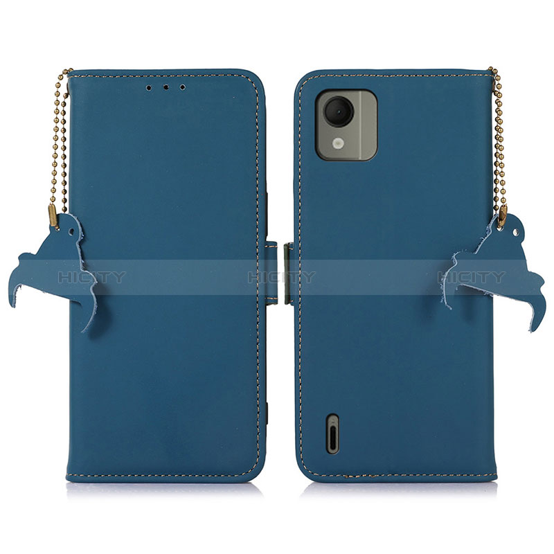 Funda de Cuero Cartera con Soporte Carcasa A11D para Nokia C110 Azul