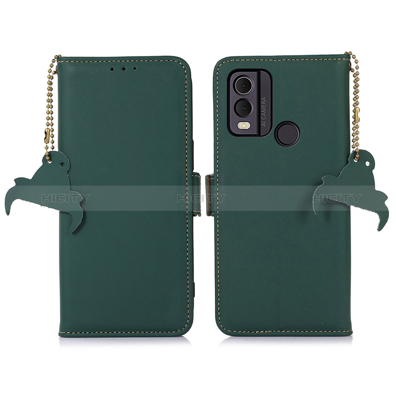 Funda de Cuero Cartera con Soporte Carcasa A11D para Nokia C22 Verde