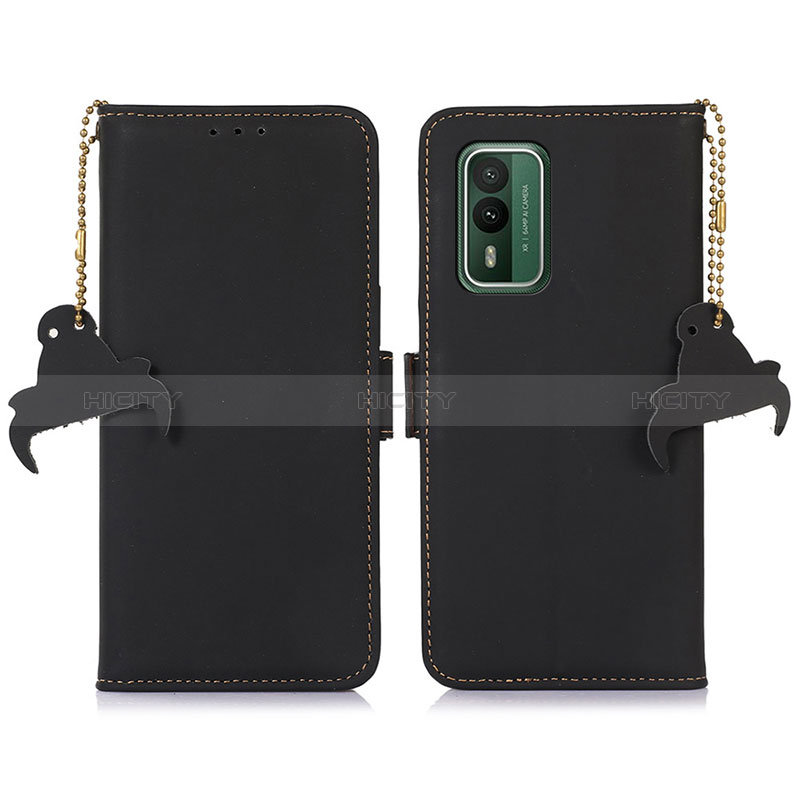 Funda de Cuero Cartera con Soporte Carcasa A11D para Nokia XR21 Negro