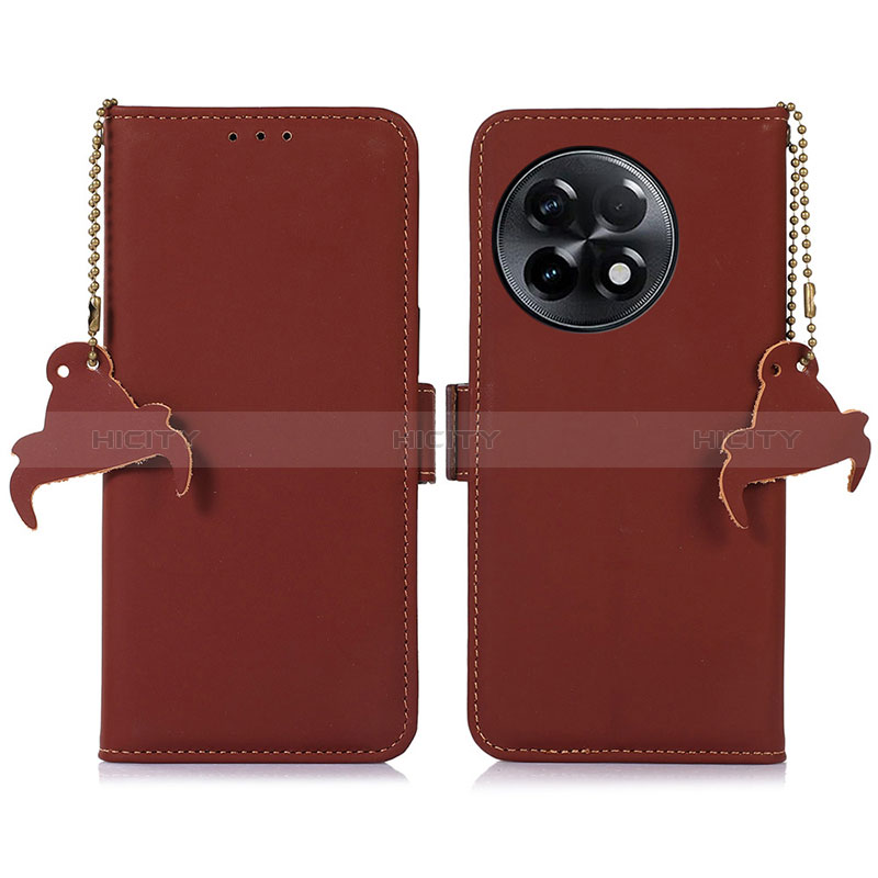 Funda de Cuero Cartera con Soporte Carcasa A11D para OnePlus 11R 5G Marron