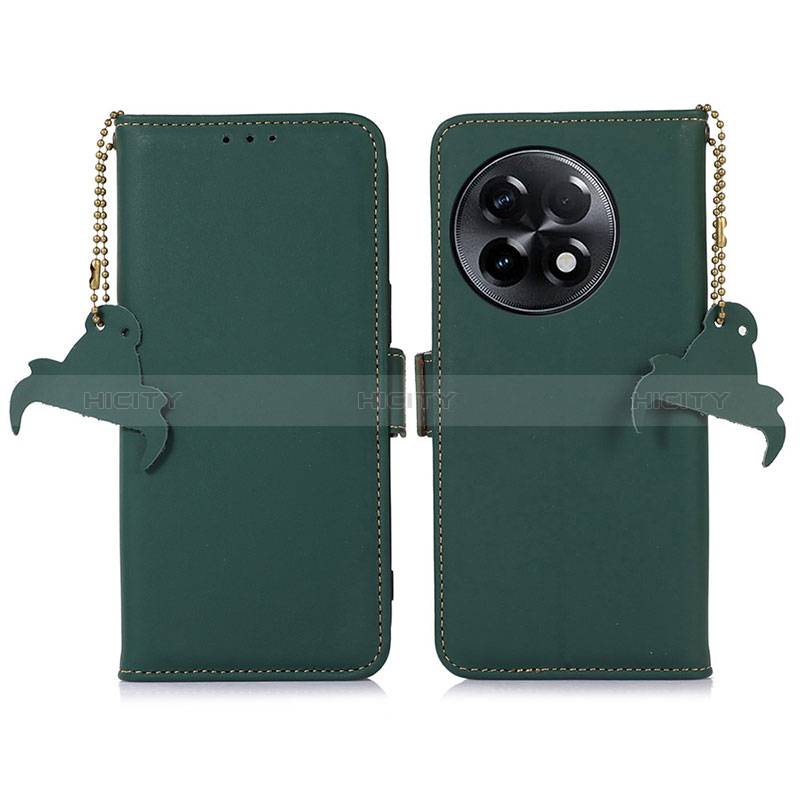 Funda de Cuero Cartera con Soporte Carcasa A11D para OnePlus 11R 5G Verde