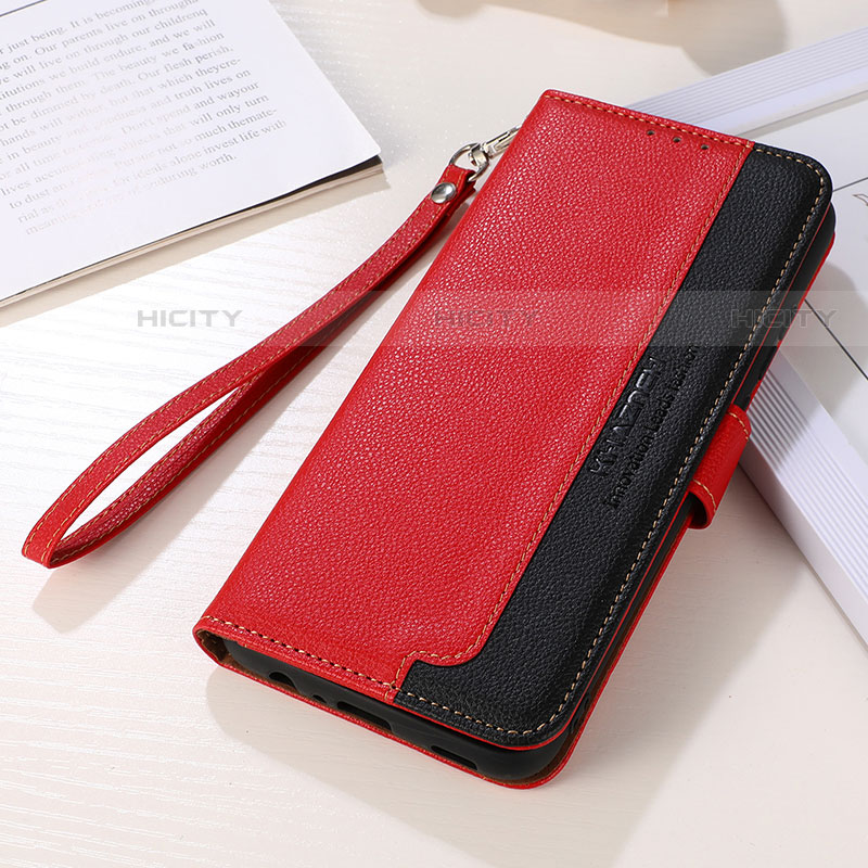 Funda de Cuero Cartera con Soporte Carcasa A11D para Samsung Galaxy S21 Plus 5G Rojo