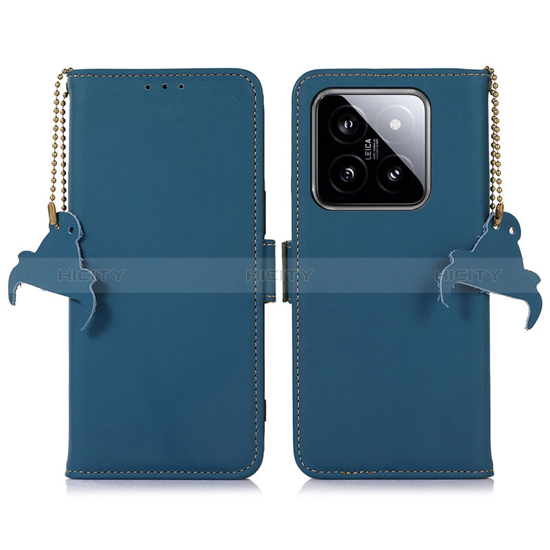 Funda de Cuero Cartera con Soporte Carcasa A11D para Xiaomi Mi 14 5G Azul