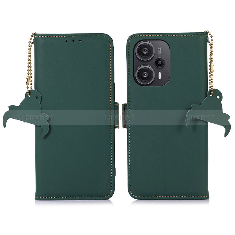 Funda de Cuero Cartera con Soporte Carcasa A11D para Xiaomi Poco F5 5G Verde