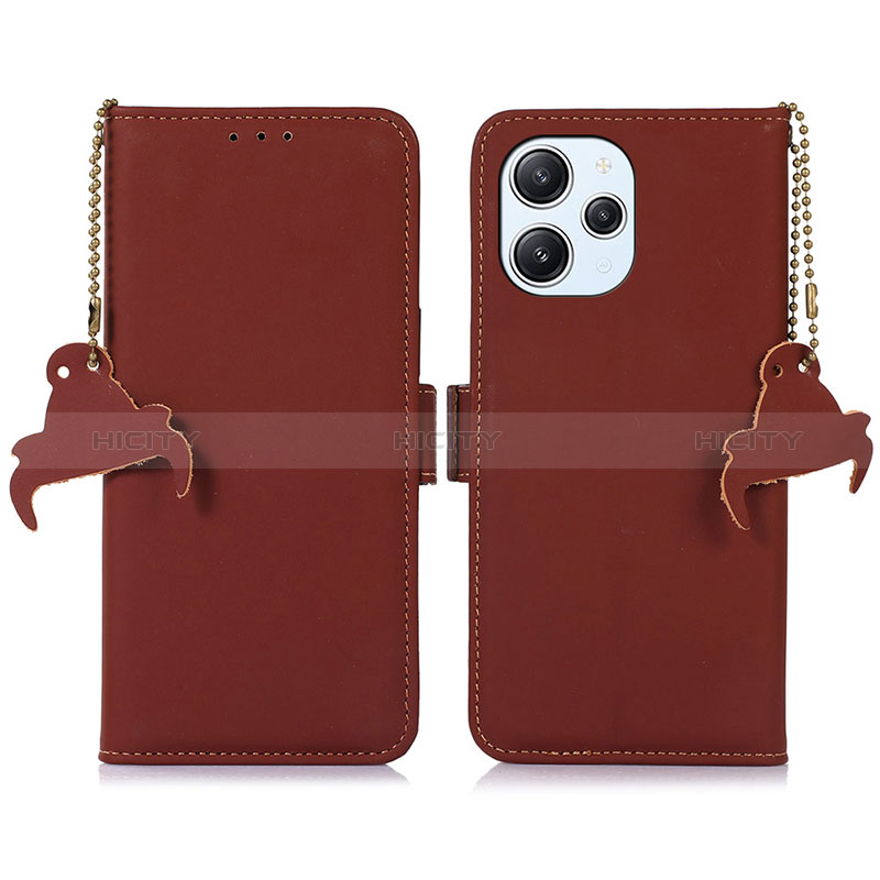 Funda de Cuero Cartera con Soporte Carcasa A11D para Xiaomi Redmi 12 4G Marron