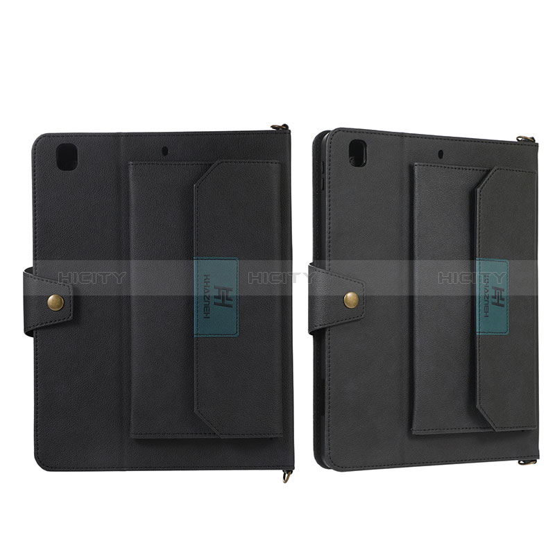 Funda de Cuero Cartera con Soporte Carcasa AD1 para Apple iPad 10.2 (2019) Negro