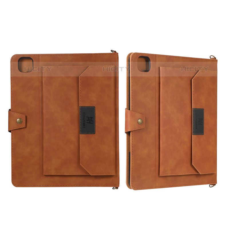 Funda de Cuero Cartera con Soporte Carcasa AD1 para Apple iPad Pro 11 (2020) Marron