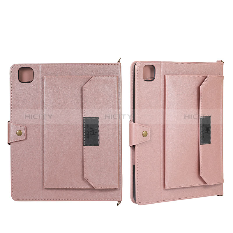 Funda de Cuero Cartera con Soporte Carcasa AD1 para Apple iPad Pro 11 (2022) Oro Rosa