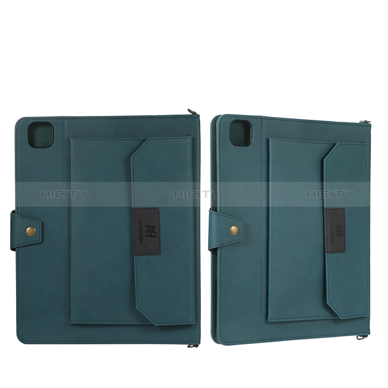 Funda de Cuero Cartera con Soporte Carcasa AD1 para Apple iPad Pro 11 (2022) Verde