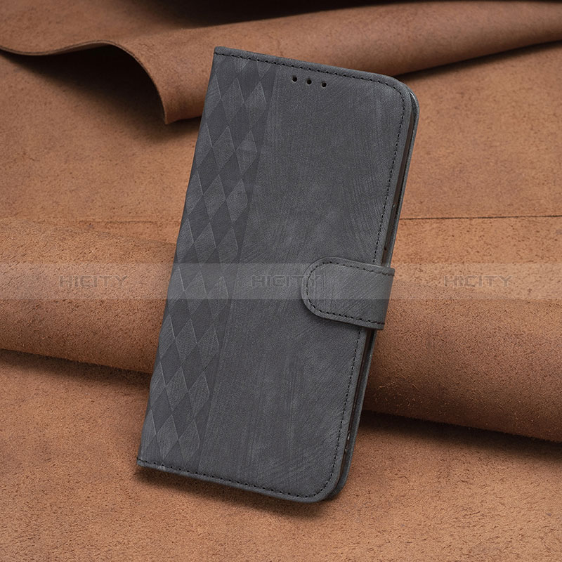 Funda de Cuero Cartera con Soporte Carcasa B01F para Motorola Moto E13 Negro