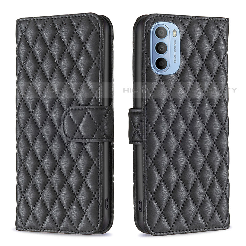 Funda de Cuero Cartera con Soporte Carcasa B01F para Motorola Moto G41 Negro