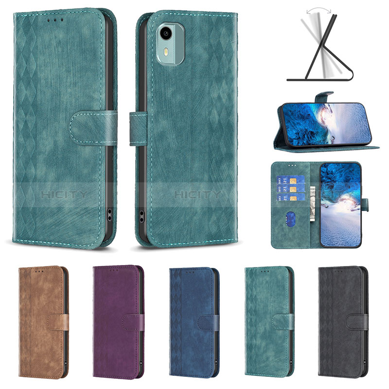 Funda de Cuero Cartera con Soporte Carcasa B01F para Nokia C12