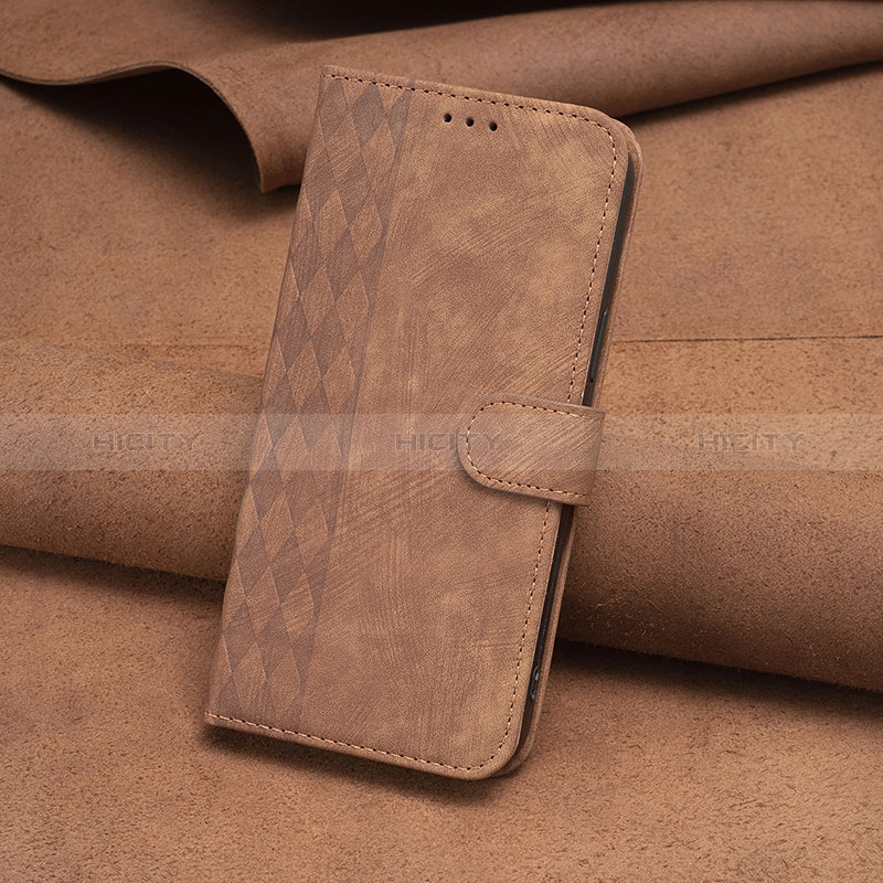 Funda de Cuero Cartera con Soporte Carcasa B01F para Nokia C12 Marron