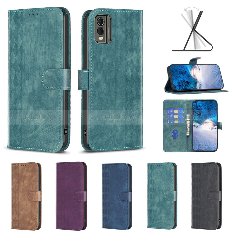 Funda de Cuero Cartera con Soporte Carcasa B01F para Nokia C32