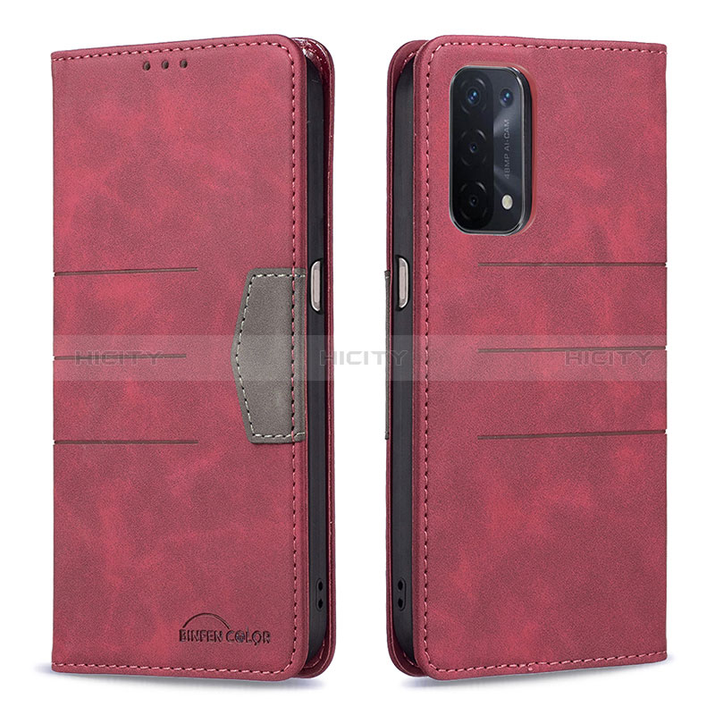 Funda de Cuero Cartera con Soporte Carcasa B01F para Oppo A54 5G