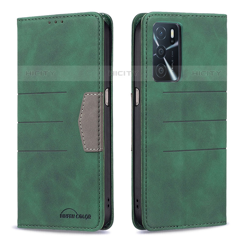 Funda de Cuero Cartera con Soporte Carcasa B01F para Oppo A54s