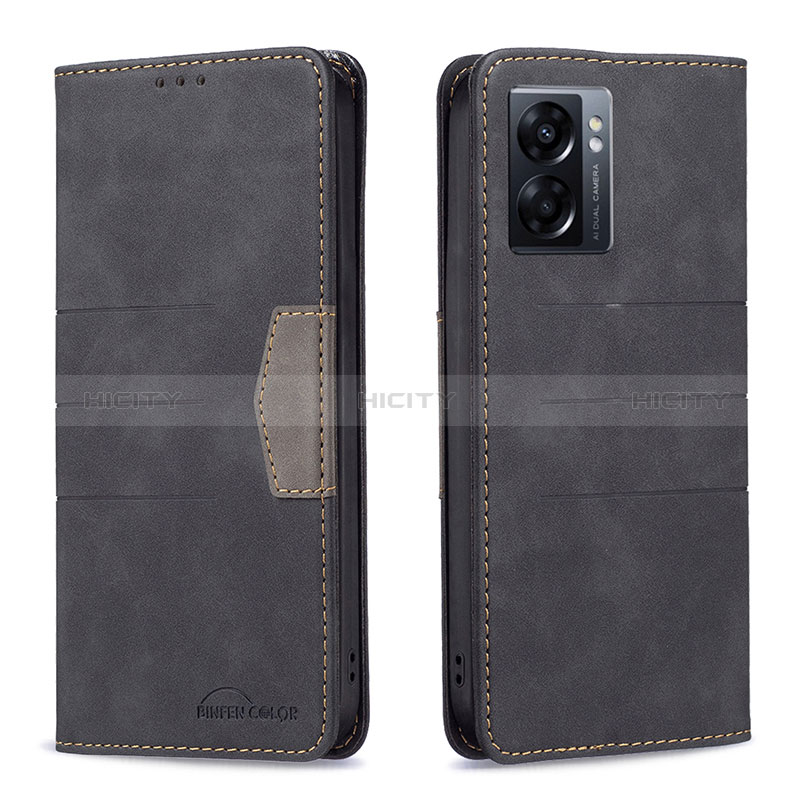 Funda de Cuero Cartera con Soporte Carcasa B01F para Oppo A77 5G