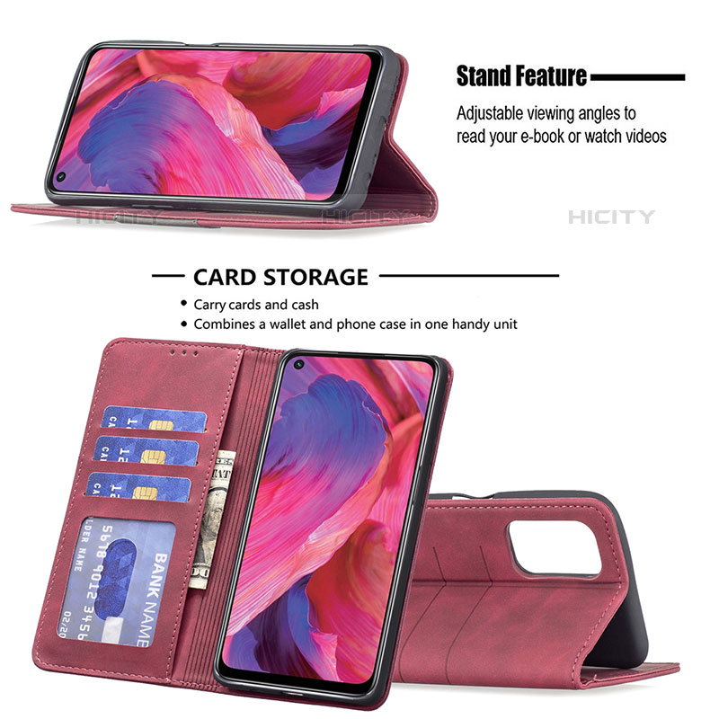 Funda de Cuero Cartera con Soporte Carcasa B01F para Oppo A93 5G