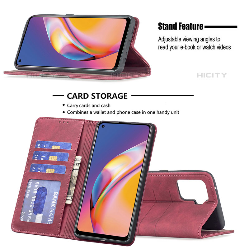 Funda de Cuero Cartera con Soporte Carcasa B01F para Oppo A94 4G