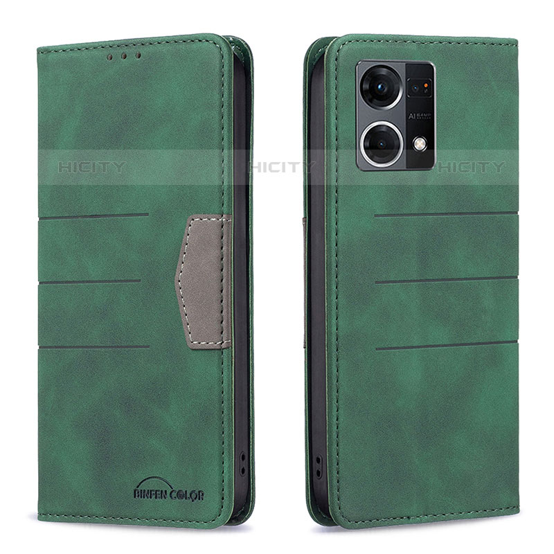 Funda de Cuero Cartera con Soporte Carcasa B01F para Oppo F21 Pro 4G