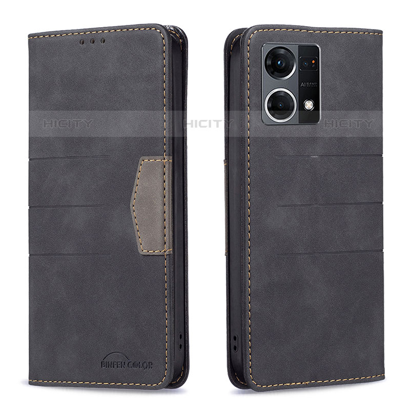 Funda de Cuero Cartera con Soporte Carcasa B01F para Oppo Reno7 4G