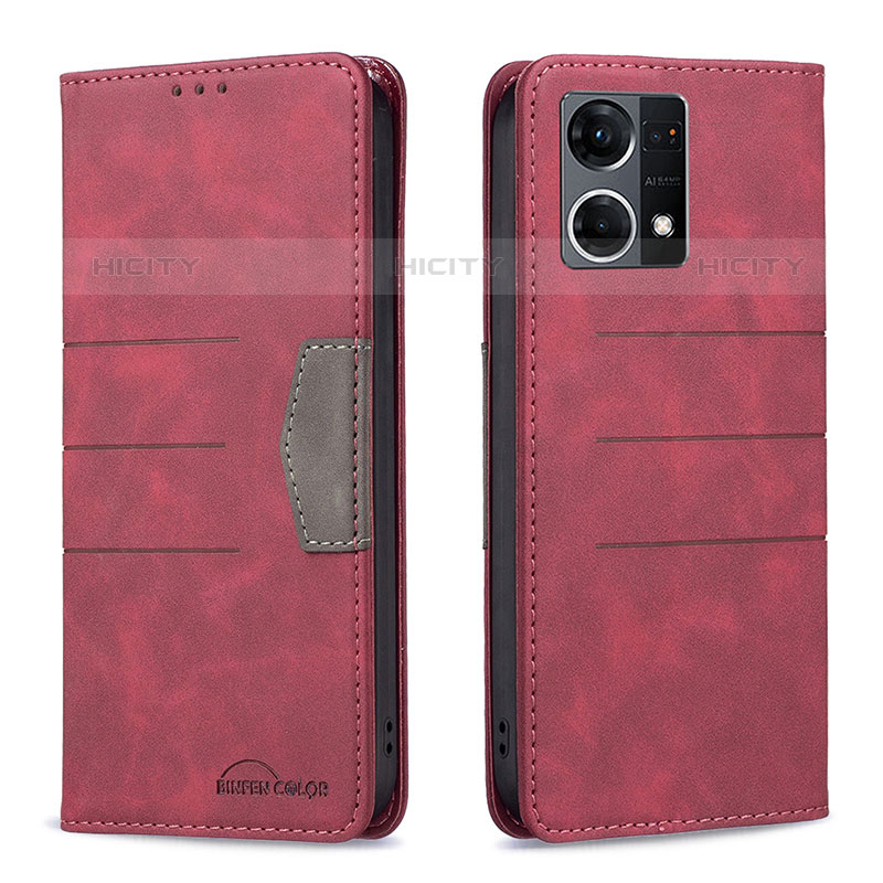 Funda de Cuero Cartera con Soporte Carcasa B01F para Oppo Reno8 4G