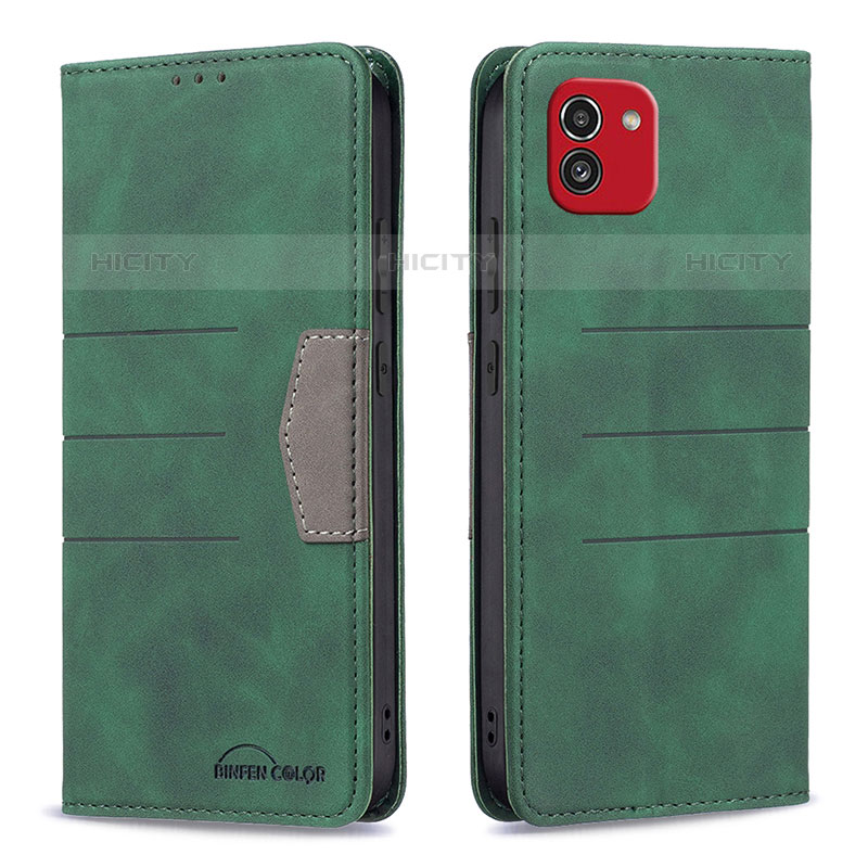 Funda de Cuero Cartera con Soporte Carcasa B01F para Samsung Galaxy A03