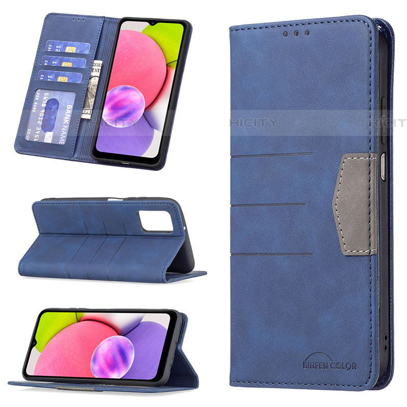 Funda de Cuero Cartera con Soporte Carcasa B01F para Samsung Galaxy A03s