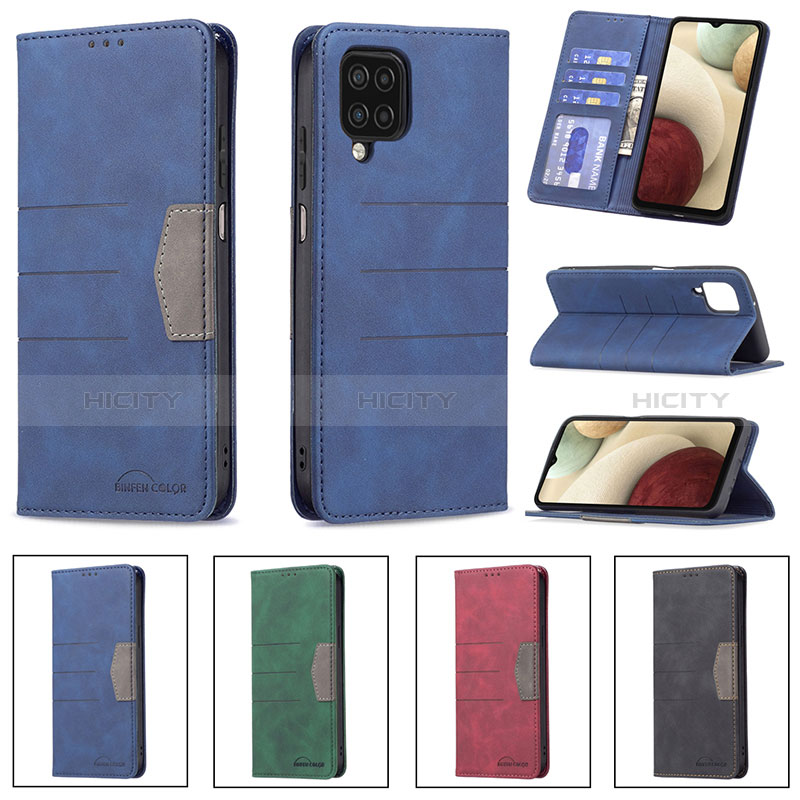 Funda de Cuero Cartera con Soporte Carcasa B01F para Samsung Galaxy A12 Nacho