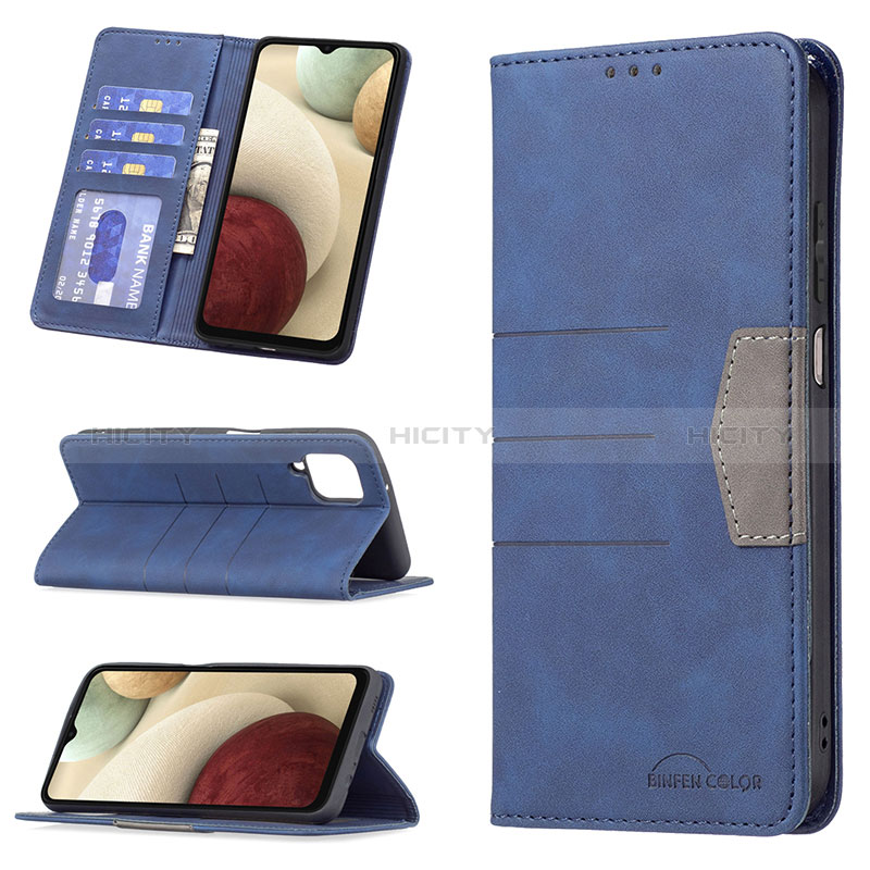 Funda de Cuero Cartera con Soporte Carcasa B01F para Samsung Galaxy A12 Nacho