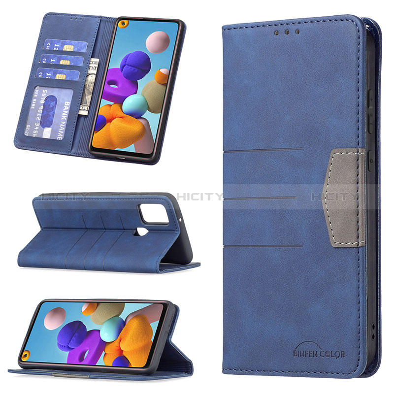 Funda de Cuero Cartera con Soporte Carcasa B01F para Samsung Galaxy A21s