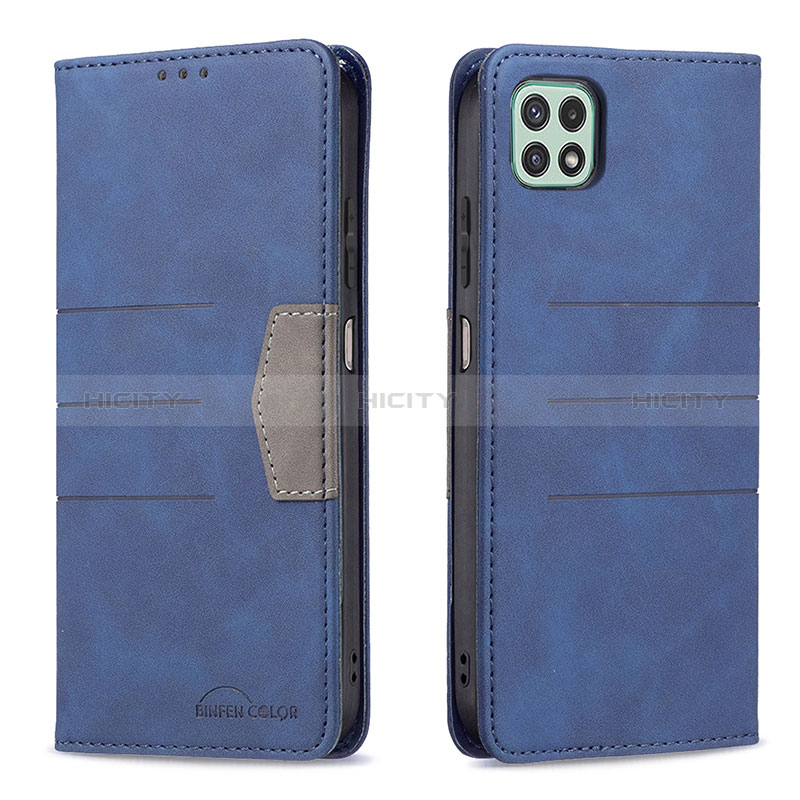 Funda de Cuero Cartera con Soporte Carcasa B01F para Samsung Galaxy A22s 5G Azul