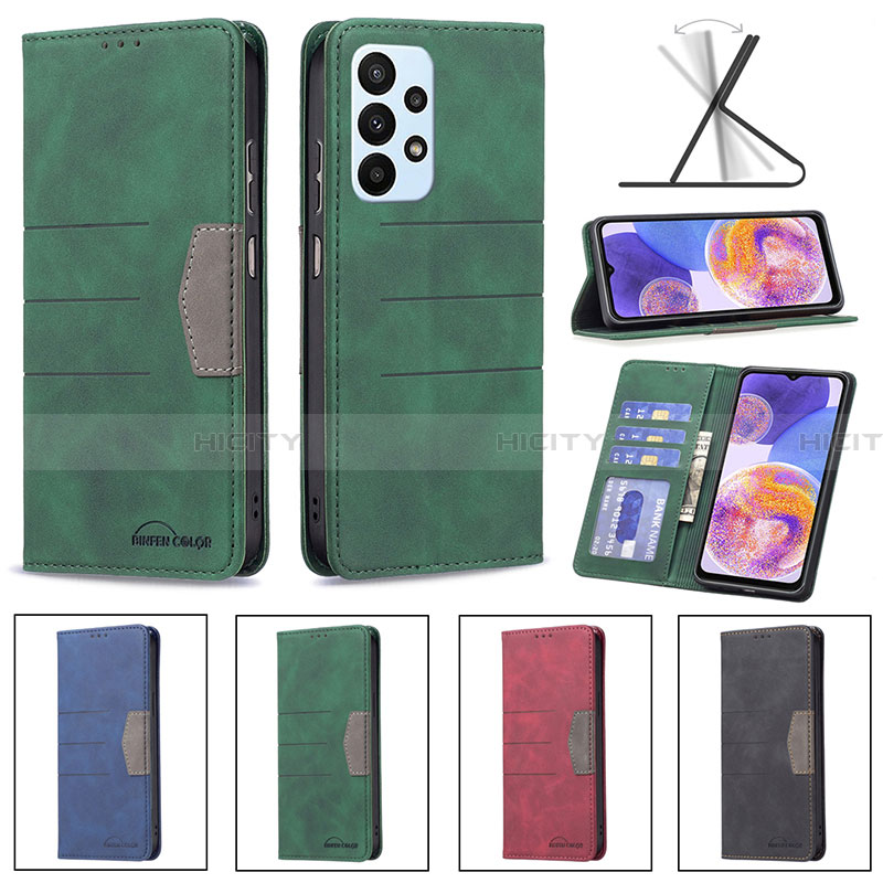 Funda de Cuero Cartera con Soporte Carcasa B01F para Samsung Galaxy A23 4G