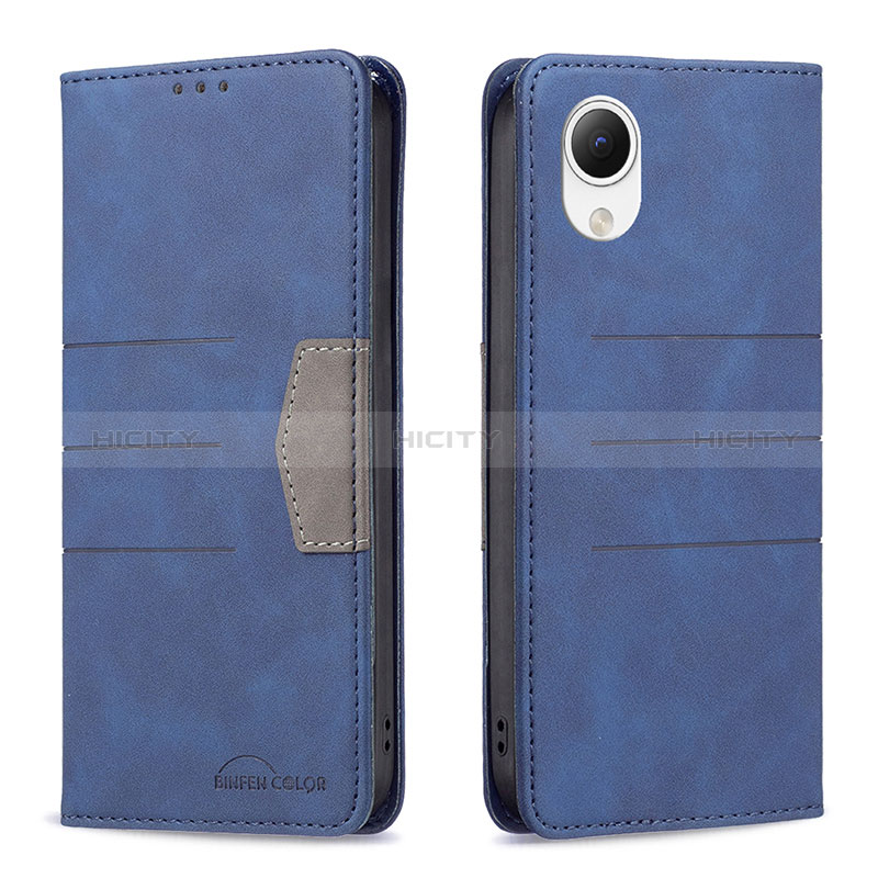 Funda de Cuero Cartera con Soporte Carcasa B01F para Samsung Galaxy A23e 5G Azul