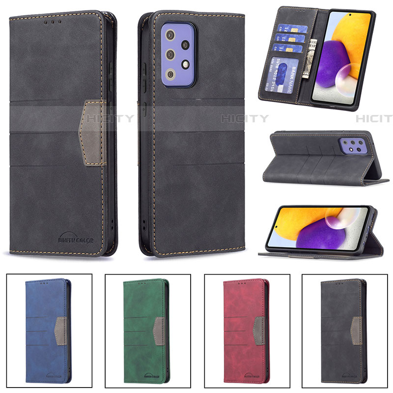 Funda de Cuero Cartera con Soporte Carcasa B01F para Samsung Galaxy A72 4G