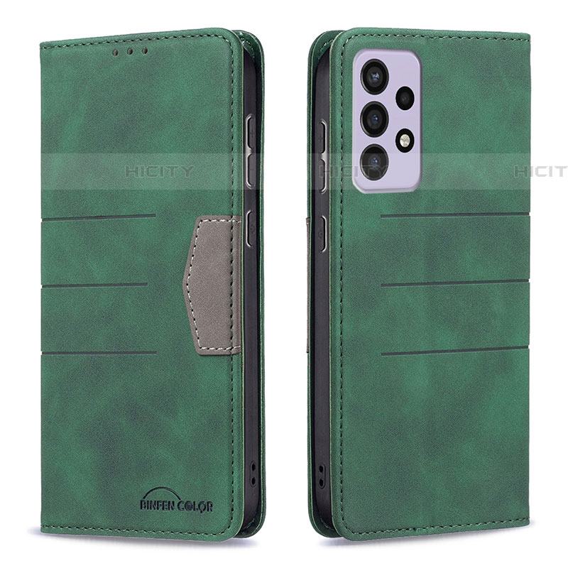 Funda de Cuero Cartera con Soporte Carcasa B01F para Samsung Galaxy A73 5G Verde