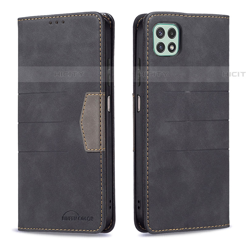 Funda de Cuero Cartera con Soporte Carcasa B01F para Samsung Galaxy F42 5G Negro