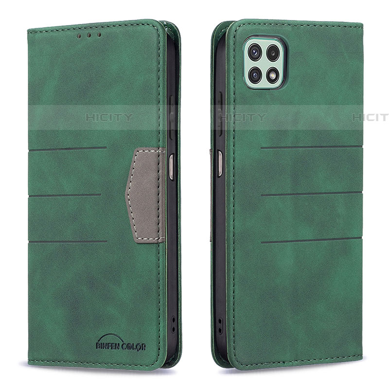 Funda de Cuero Cartera con Soporte Carcasa B01F para Samsung Galaxy F42 5G Verde