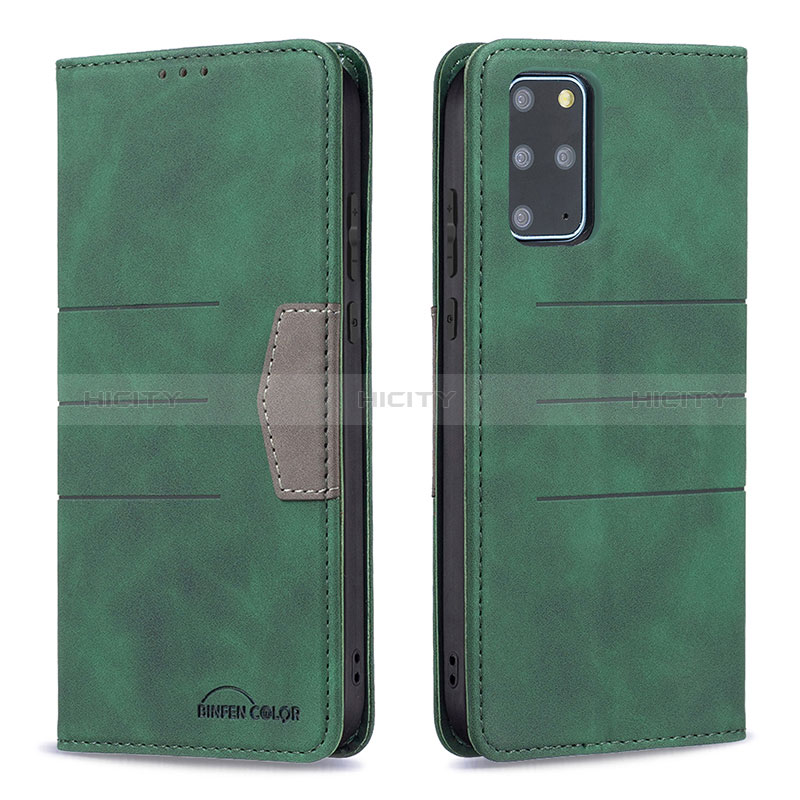 Funda de Cuero Cartera con Soporte Carcasa B01F para Samsung Galaxy S20 Plus 5G Verde