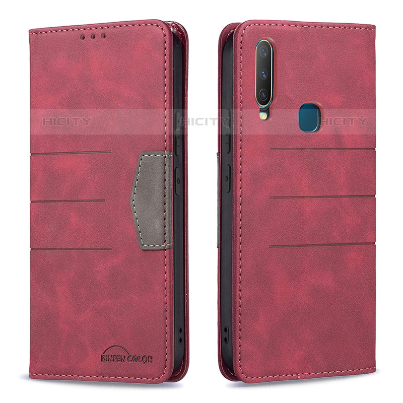 Funda de Cuero Cartera con Soporte Carcasa B01F para Vivo Y12