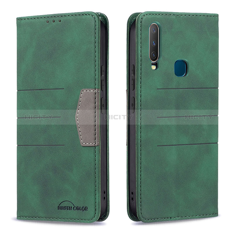 Funda de Cuero Cartera con Soporte Carcasa B01F para Vivo Y3s