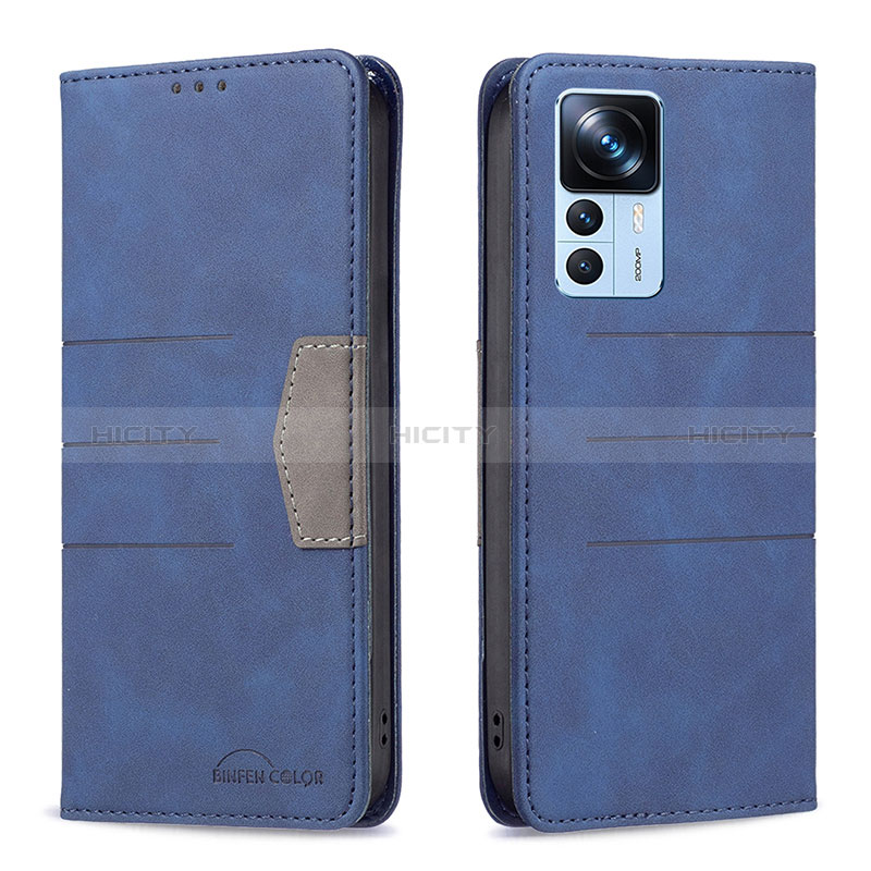 Funda de Cuero Cartera con Soporte Carcasa B01F para Xiaomi Mi 12T Pro 5G Azul