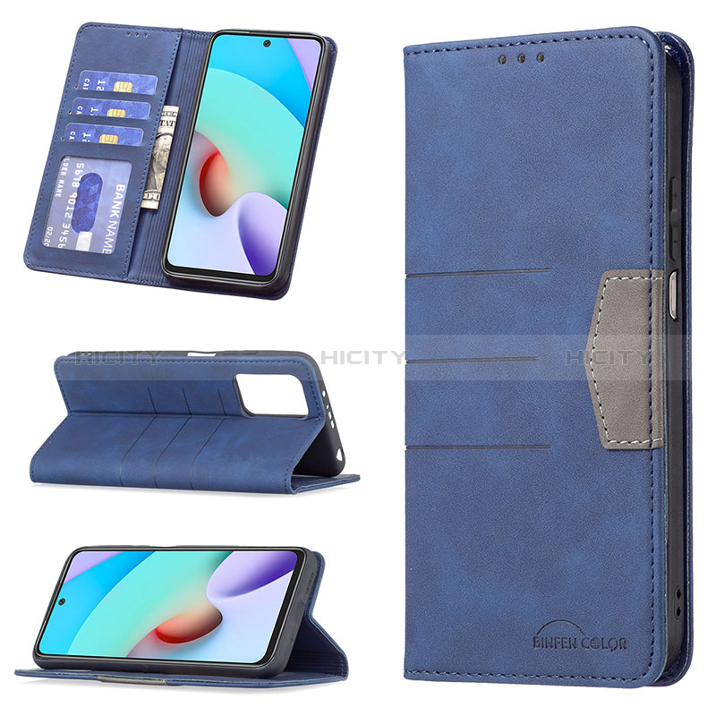 Funda de Cuero Cartera con Soporte Carcasa B01F para Xiaomi Redmi 10 (2022)