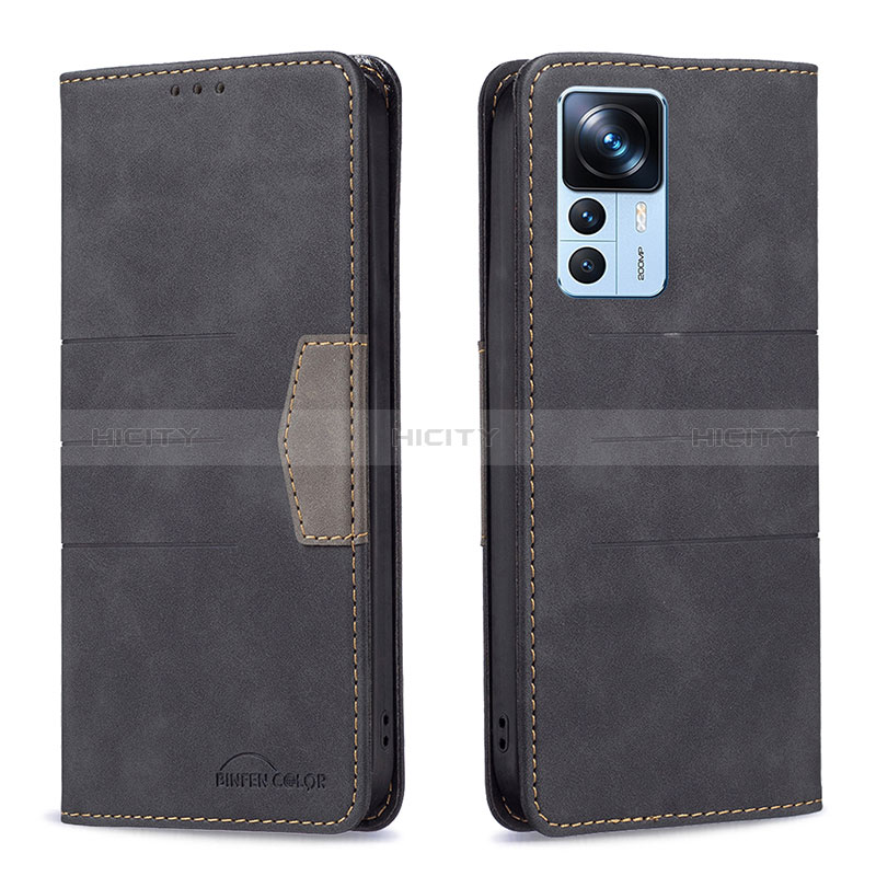 Funda de Cuero Cartera con Soporte Carcasa B01F para Xiaomi Redmi K50 Ultra 5G Negro