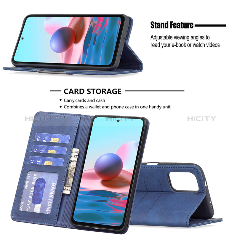 Funda de Cuero Cartera con Soporte Carcasa B01F para Xiaomi Redmi Note 10S 4G