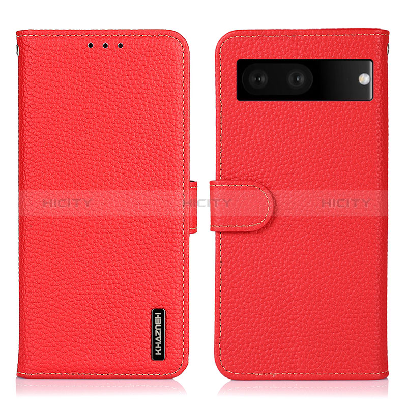 Funda de Cuero Cartera con Soporte Carcasa B01H para Google Pixel 7 5G Rojo