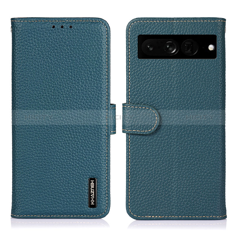 Funda de Cuero Cartera con Soporte Carcasa B01H para Google Pixel 7 Pro 5G Verde