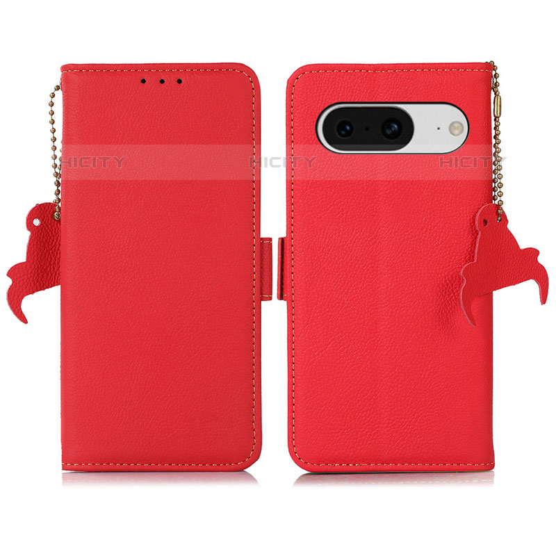 Funda de Cuero Cartera con Soporte Carcasa B01H para Google Pixel 8 5G Rojo