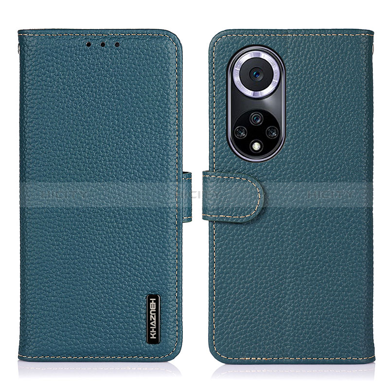 Funda de Cuero Cartera con Soporte Carcasa B01H para Huawei Honor 50 5G Verde