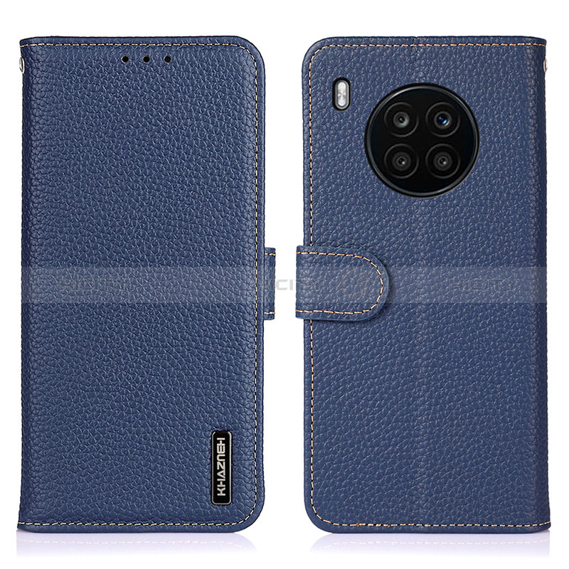 Funda de Cuero Cartera con Soporte Carcasa B01H para Huawei Honor 50 Lite Azul